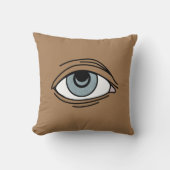 リバーシブルアイムードアウェイク&疲れたおもしろいベッドルームD クッション (正面)