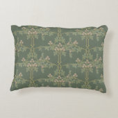 リバーシブルウィリアムモリスヴィンテージブラックベリー アクセントクッション (裏面)