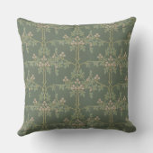 リバーシブルウィリアムモリスヴィンテージブラックベリー クッション (裏面)