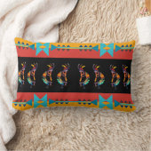 リバーシブルカラフルココペリ南西部 ランバークッション (ブランケット)