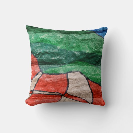 リバーシブルカラフル抽象芸術の枕の落書き クッション (正面)