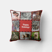 リバーシブルカラーB/Wホリデーフォトバッファローチェック クッション (裏面)