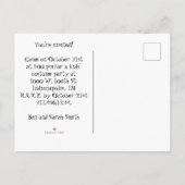 リバーシブルキットンパンプキンオータム秋ハロウィン インビテーションポストカード (裏面)