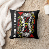 リバーシブルキングハートデザイン装飾用クッション クッション (ブランケット)