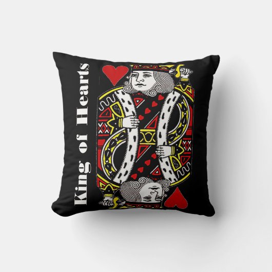 リバーシブルキングハートデザイン装飾用クッション クッション (正面)