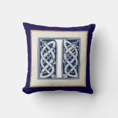 リバーシブルケルトIイニシャル クッション (正面)