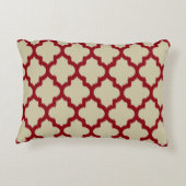 リバーシブルゴーニュ、金ゴールド及びタンクローバーイカット アクセントクッション (裏面)