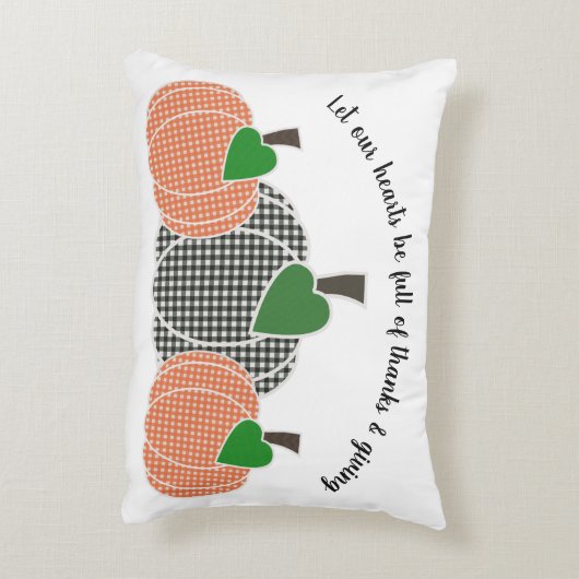 リバーシブルサンクスギビングクリスマスファームハウスプレイド アクセントクッション (裏面(縦))