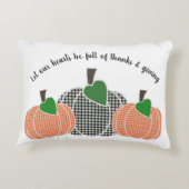 リバーシブルサンクスギビングクリスマスファームハウスプレイド アクセントクッション (裏面)