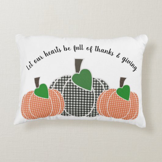 リバーシブルサンクスギビングクリスマスファームハウスプレイド アクセントクッション (裏面)