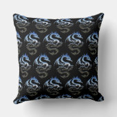 リバーシブルシルバー金属竜 クッション (裏面)