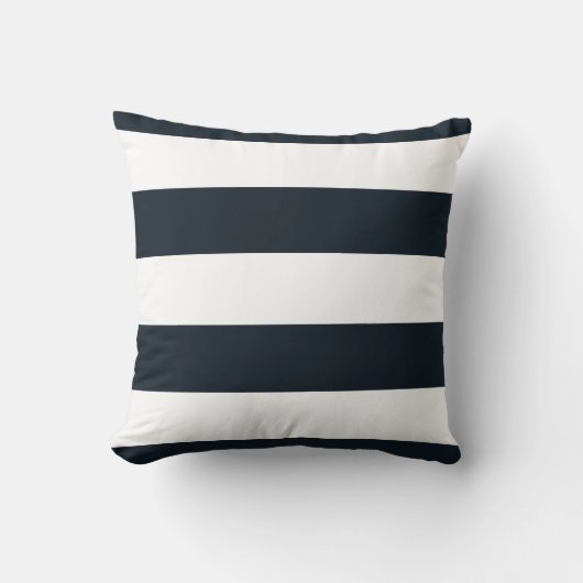 リバーシブルストライプドットと装飾用クッション：任意のサイズ クッション (正面)