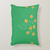 リバーシブルデザイナープレイドフローラ枕 アクセントクッション (正面(垂直))