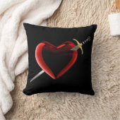 リバーシブルハート枕で刺される クッション (ブランケット)