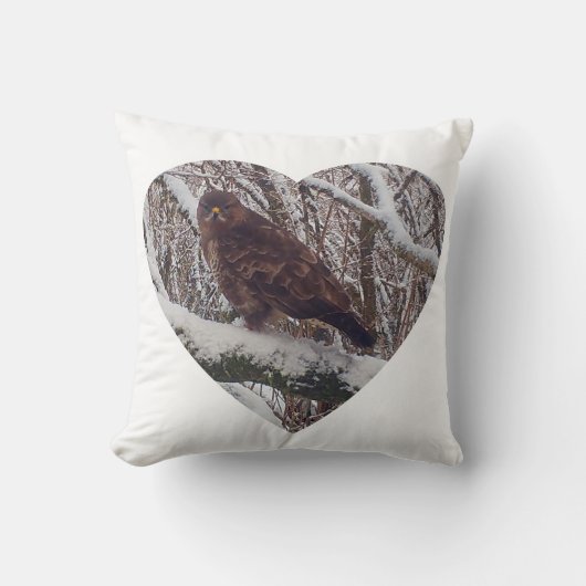 リバーシブルバザードオンスノーブランチインハート クッション (正面)