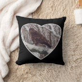 リバーシブルバザードオンスノーブランチインハート クッション (ブランケット)