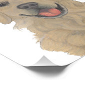 リバーシブルパーソナライズされたゴールデンレトリバードッグアート フォトプリント            (角)