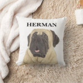 リバーシブルパーソナライズされたマスチフ クッション (ブランケット)