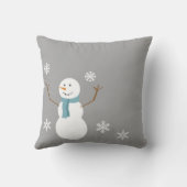 リバーシブルピーチ雪だるまクリスマス装飾用クッション クッション (裏面)