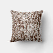 リバーシブルブラウンと白のテクスチャ付き枕 クッション (裏面)