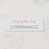 リバーシブルブラック&ホワイトフローラダマスク&レース スキニー名刺 (裏面)