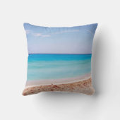 リバーシブルペリカン水彩及びビーチ枕 クッション (裏面)