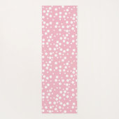 リバーシブルホワイトドットターコイズ、ピンクヨガマット ヨガマット (裏面)