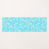 リバーシブルホワイトドットターコイズ、ピンクヨガマット ヨガマット (正面(横))