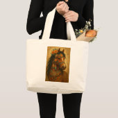 リバーシブルホースプリントトート ラージトートバッグ (正面(商品))