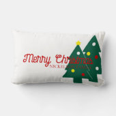 リバーシブルメリークリスマスとネームランバーピロー ランバークッション (裏面)