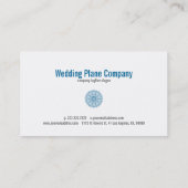 リバーシブルモダン白と青のレースのアクセント 名刺 (裏面)