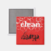 リバーシブルレッド汚れクリーン食洗機磁石 マグネット (正面/裏面)