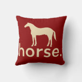 リバーシブルレッド&クリームホースエクエストリアン クッション (裏面)