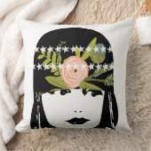 リバーシブルヴィンテージローリング20のフラッパーガール クッション (ブランケット)