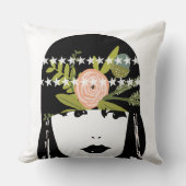 リバーシブルヴィンテージローリング20のフラッパーガール クッション (正面)
