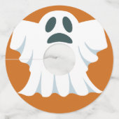 リバーシブル幽霊ハロウィーンパターン ワイングラスタグ (裏面)