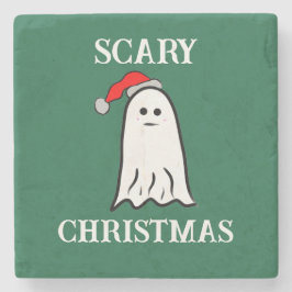 リバーシブル怖いクリスマス幽霊装飾用クッション ストーンコースター
