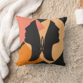 リバーシブル抽象芸術結合2つの顔スローPilo クッション (ブランケット)