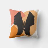 リバーシブル抽象芸術結合2つの顔スローPilo クッション (裏面)