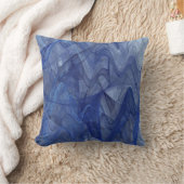 リバーシブル抽象芸術質感レジェントブルー枕 クッション (ブランケット)