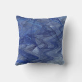 リバーシブル抽象芸術質感レジェントブルー枕 クッション (裏面)