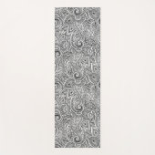 リバーシブル白黒ボホジプシーデザインヨガ ヨガマット (正面)