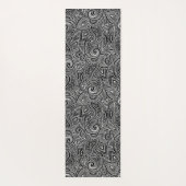 リバーシブル白黒ボホジプシーデザインヨガ ヨガマット (裏面)