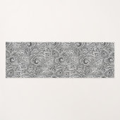 リバーシブル白黒ボホジプシーデザインヨガ ヨガマット (正面(横))