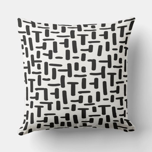 リバーシブル白黒矢10代の形枕 クッション (裏面)