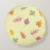 リバーシブル秋猫丸い枕 ラウンドクッション (裏面)