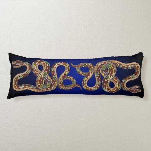 リバーシブル野生自然ボア収縮ヘビ ボディピロー (正面)