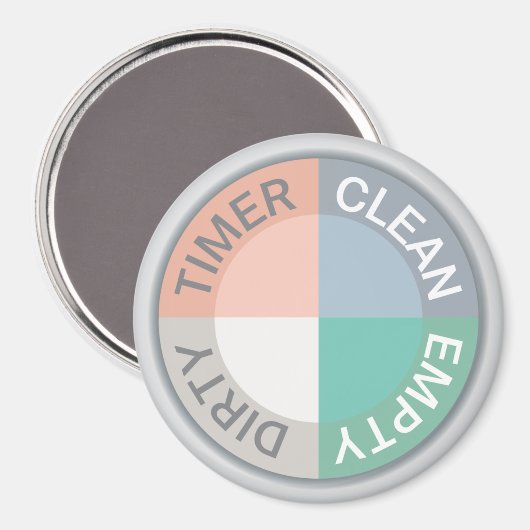 リバーシブル食洗機クリーンタイマー汚れ空シック マグネット (正面/裏面)