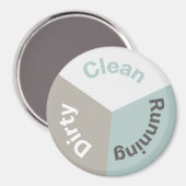 リバーシブル食洗機クリーンモダンディッシュ色 マグネット (正面/裏面)