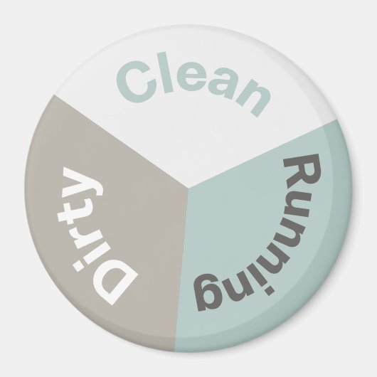 リバーシブル食洗機クリーンモダンディッシュ色 マグネット (正面)